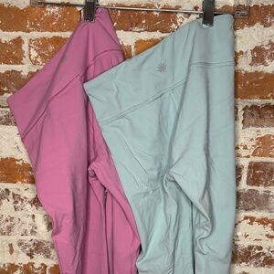 Athleta Girl Legging Lot - Large/12 pink and blue